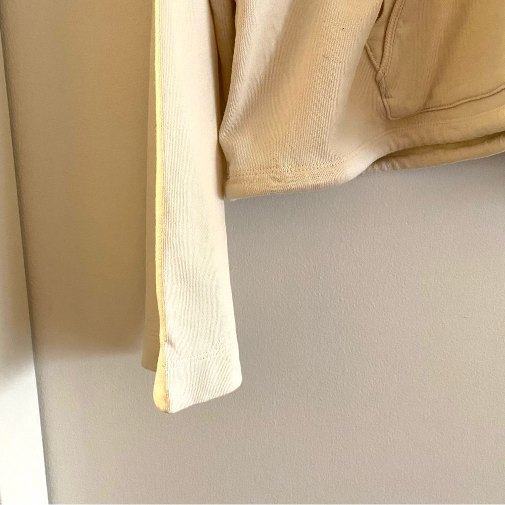 J Crew M size cream color sweatshirt with hood. - Picture 2 of 7